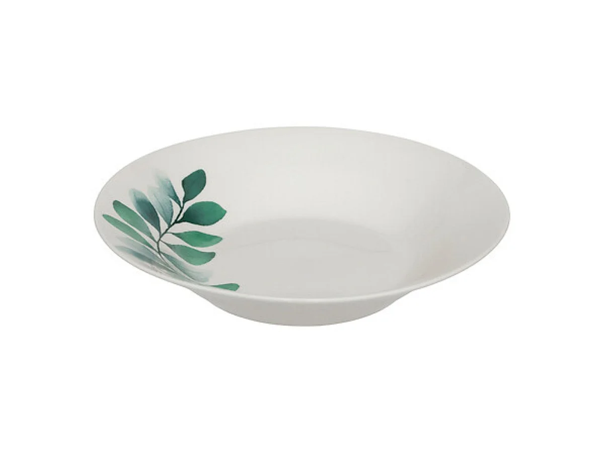 Service de Table 18 Pièces "Végétal" 26cm Blanc
