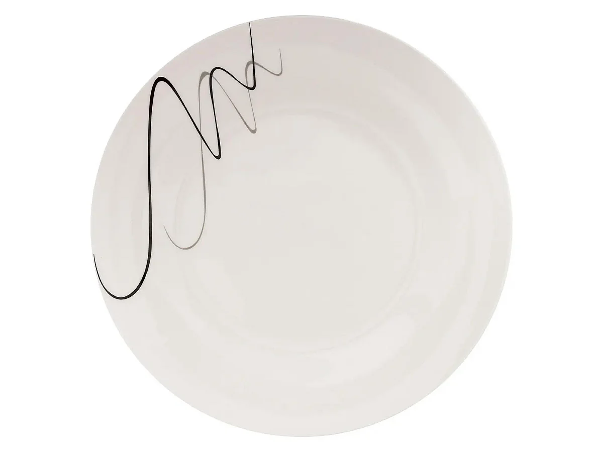 Service de Table 18 Pièces "Pablo" 26cm Blanc & Noir