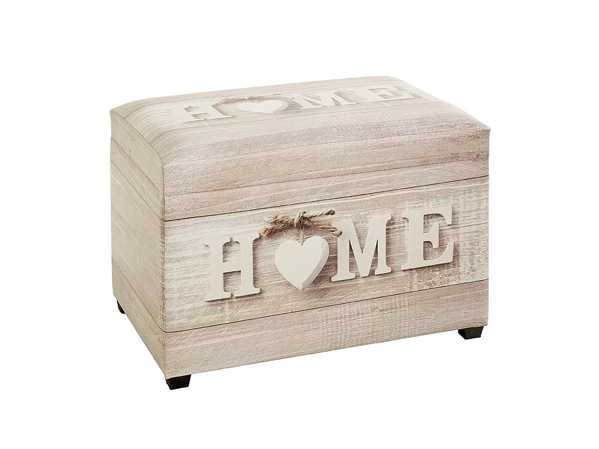 Banc Coffre de Rangement Home "Timmy" 58cm Beige