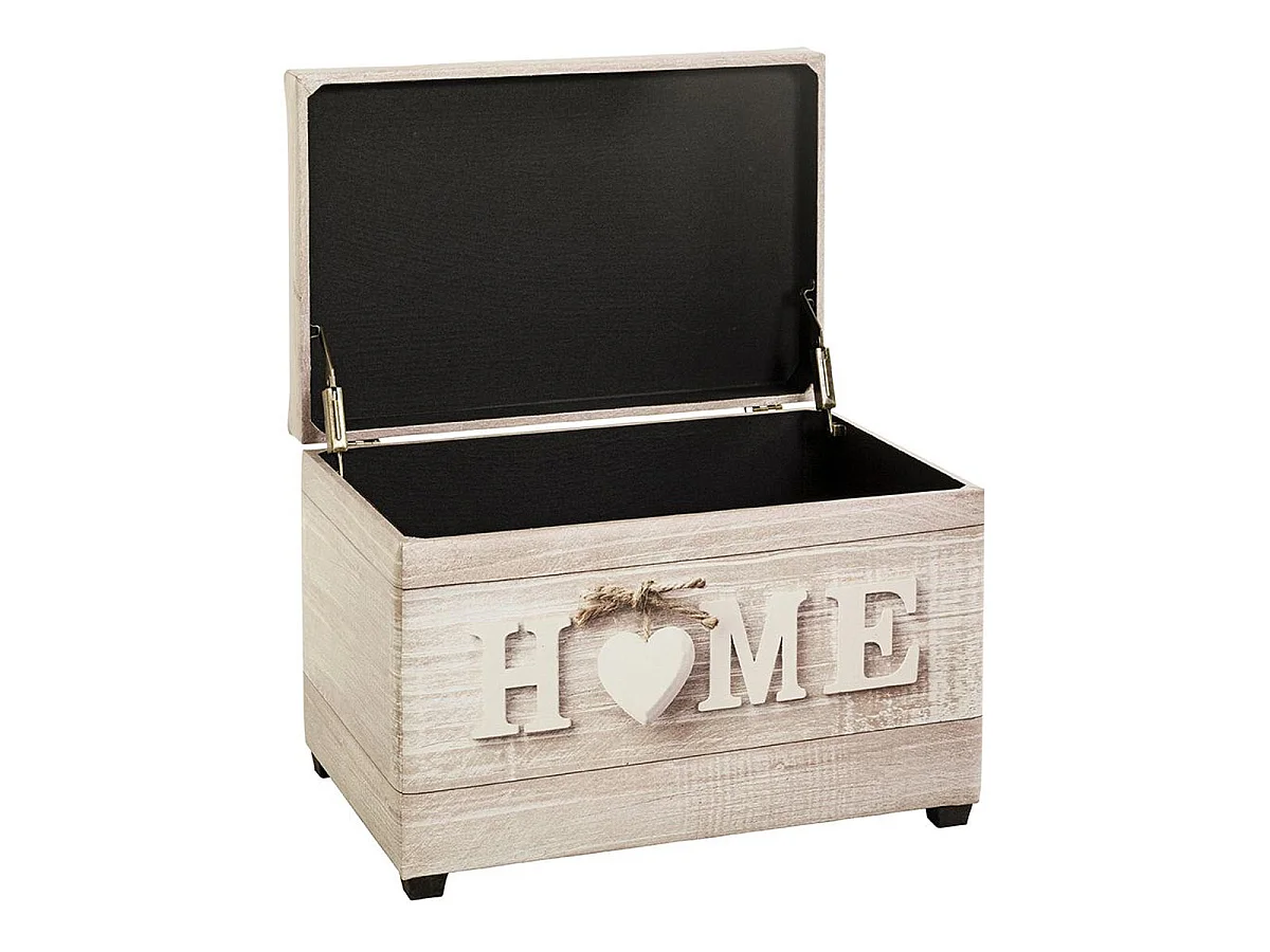Banc Coffre de Rangement Home "Timmy" 58cm Beige