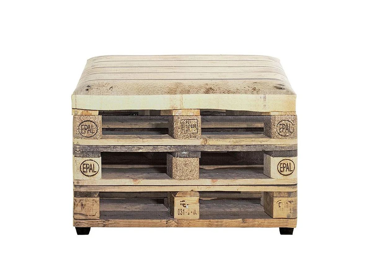 Banc Coffre de Rangement Palette "Timmy" 58cm Beige