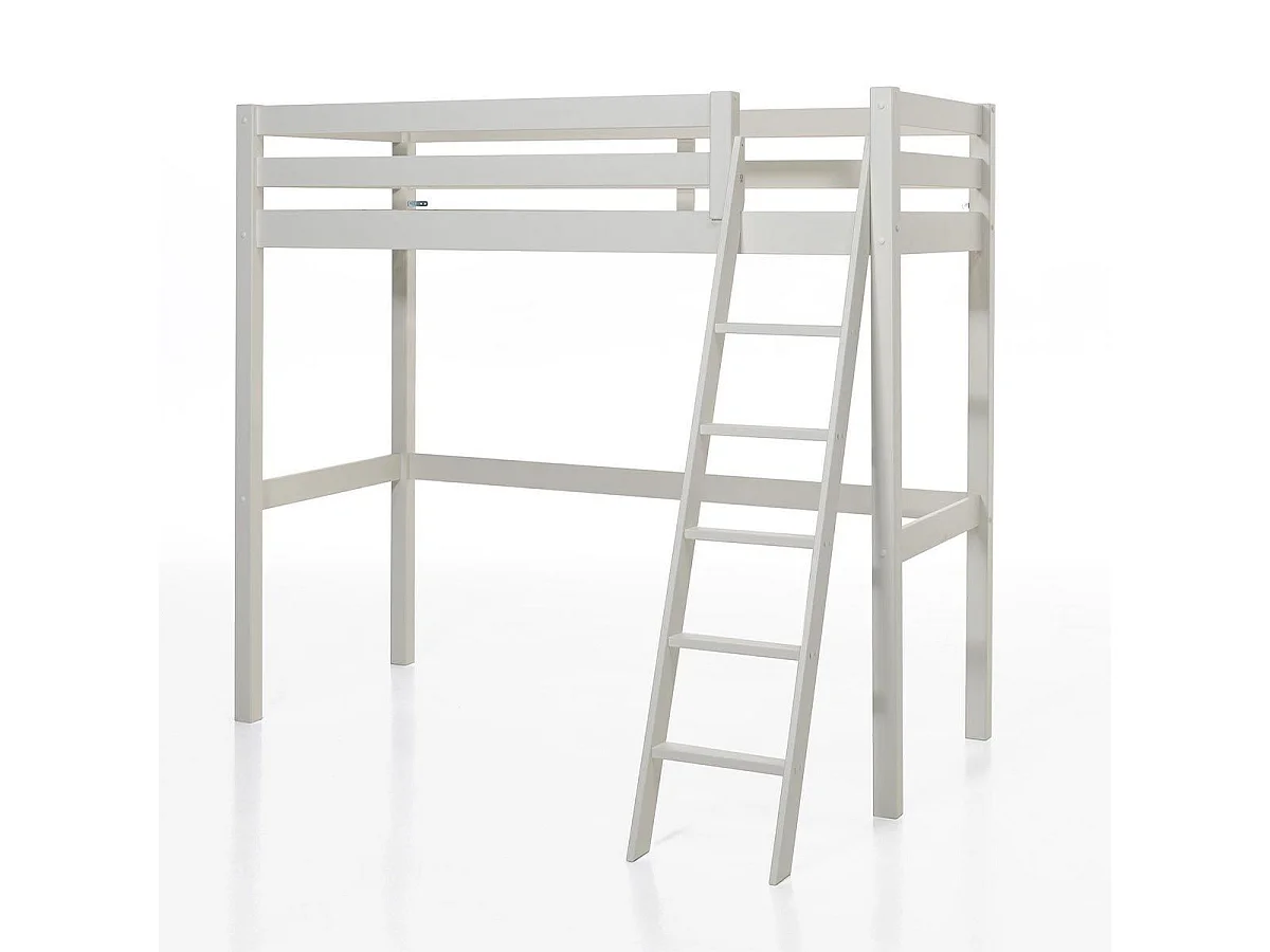 Pack - Lit Mezzanine & Fauteuil-Lit "Pino" Blanc