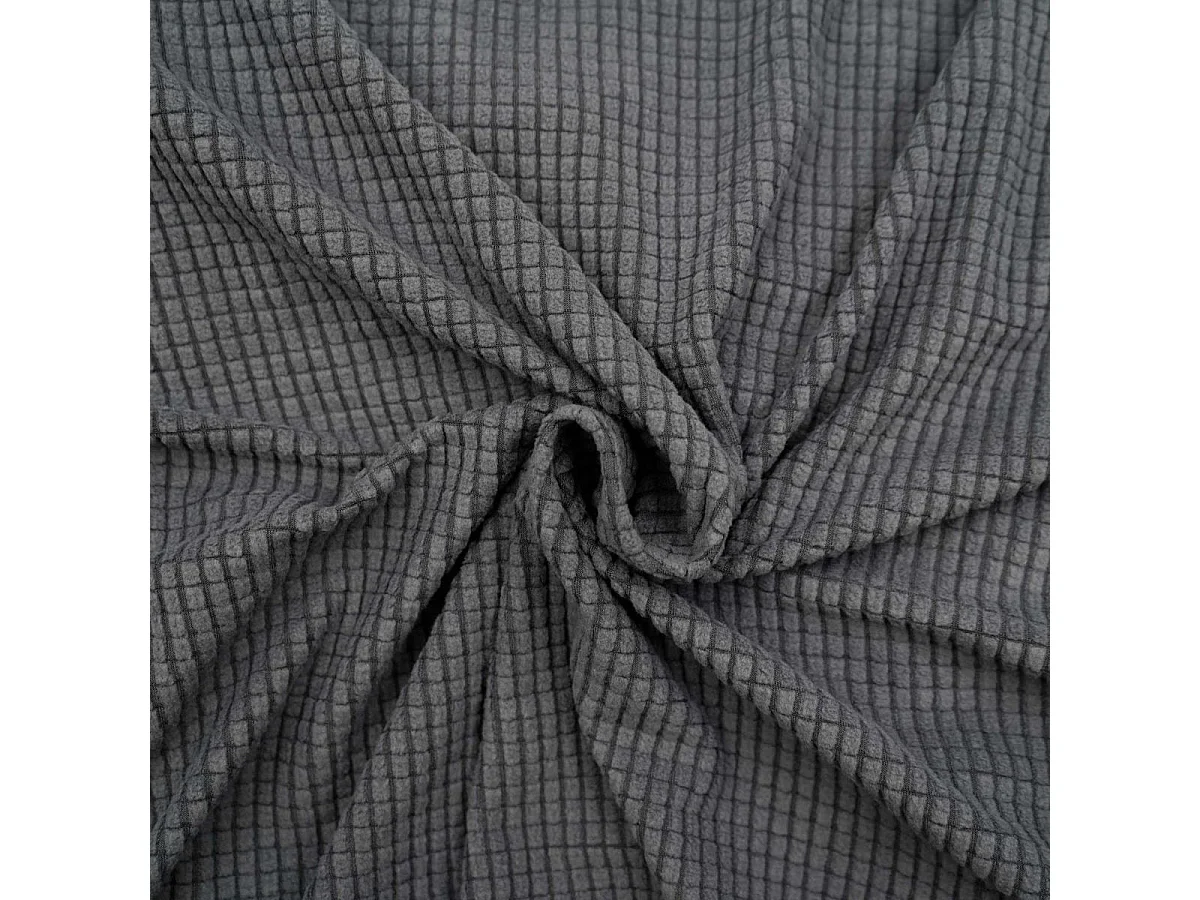 Housse de Canapé en Tissu Gaufré "Sacha" 230cm Anthracite