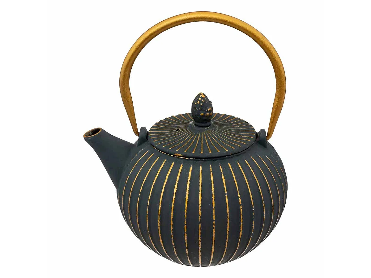 Théière & 2 Tasses "Jiling" 85cl Bleu Emeraude