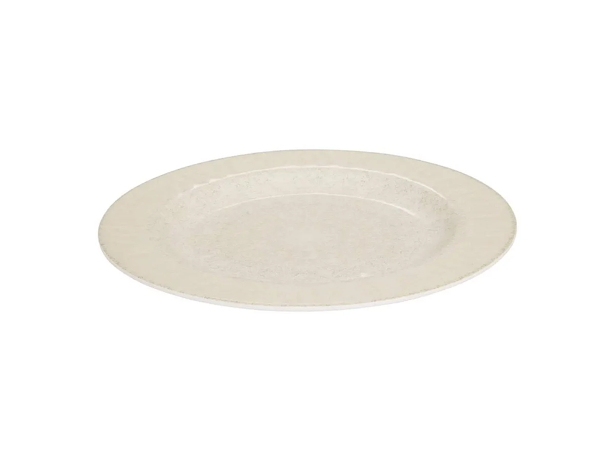 Lot de 6 Assiettes Plates "Solène" 28cm Beige