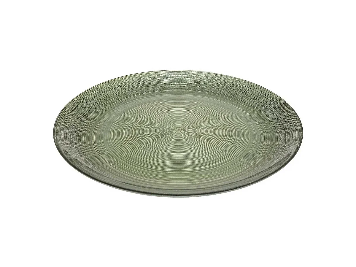 Lot de 6 Assiettes Plates "Jem" 28cm Vert