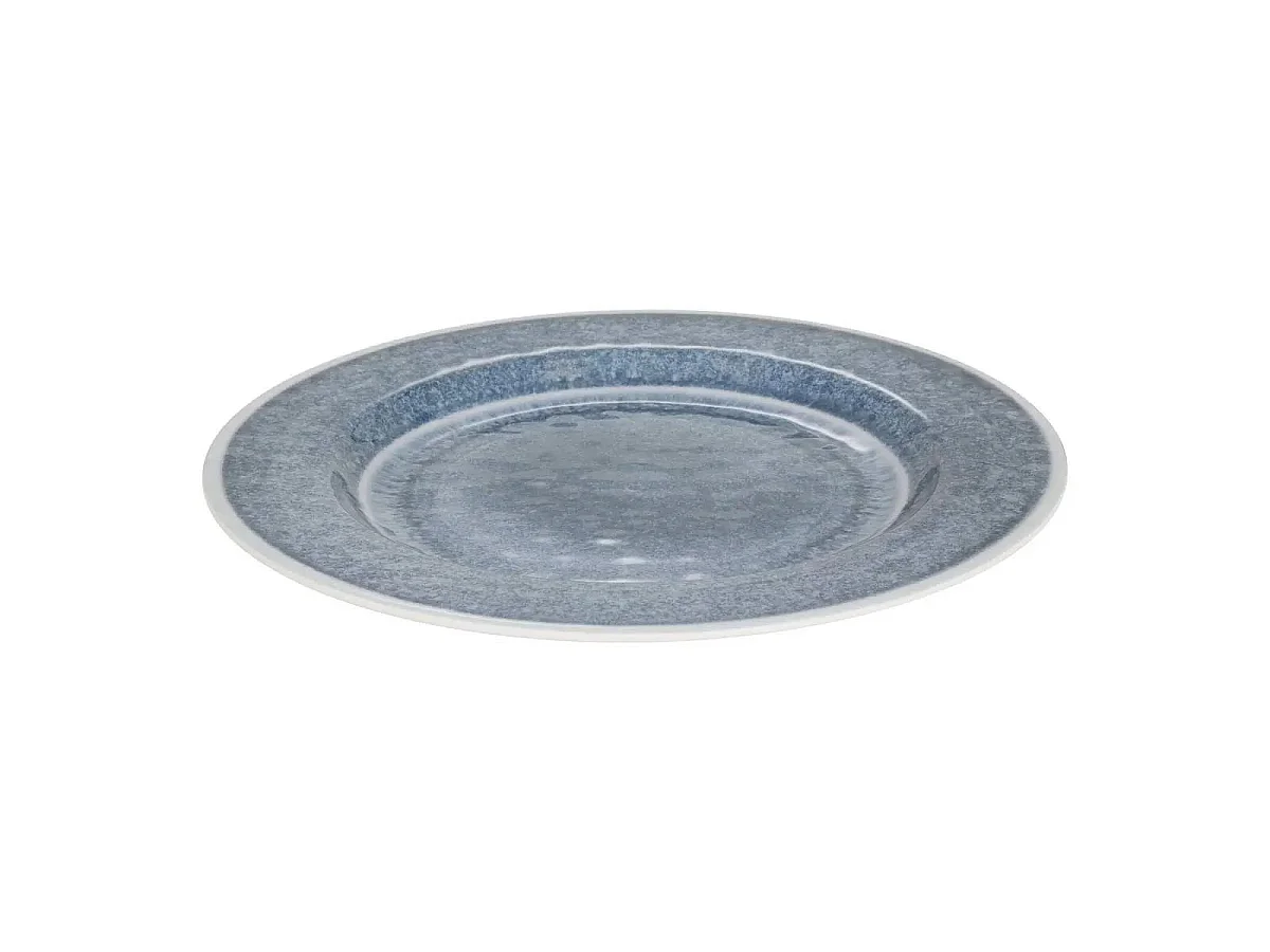 Lot de 6 Assiettes Plates "Fanny" 28cm Bleu