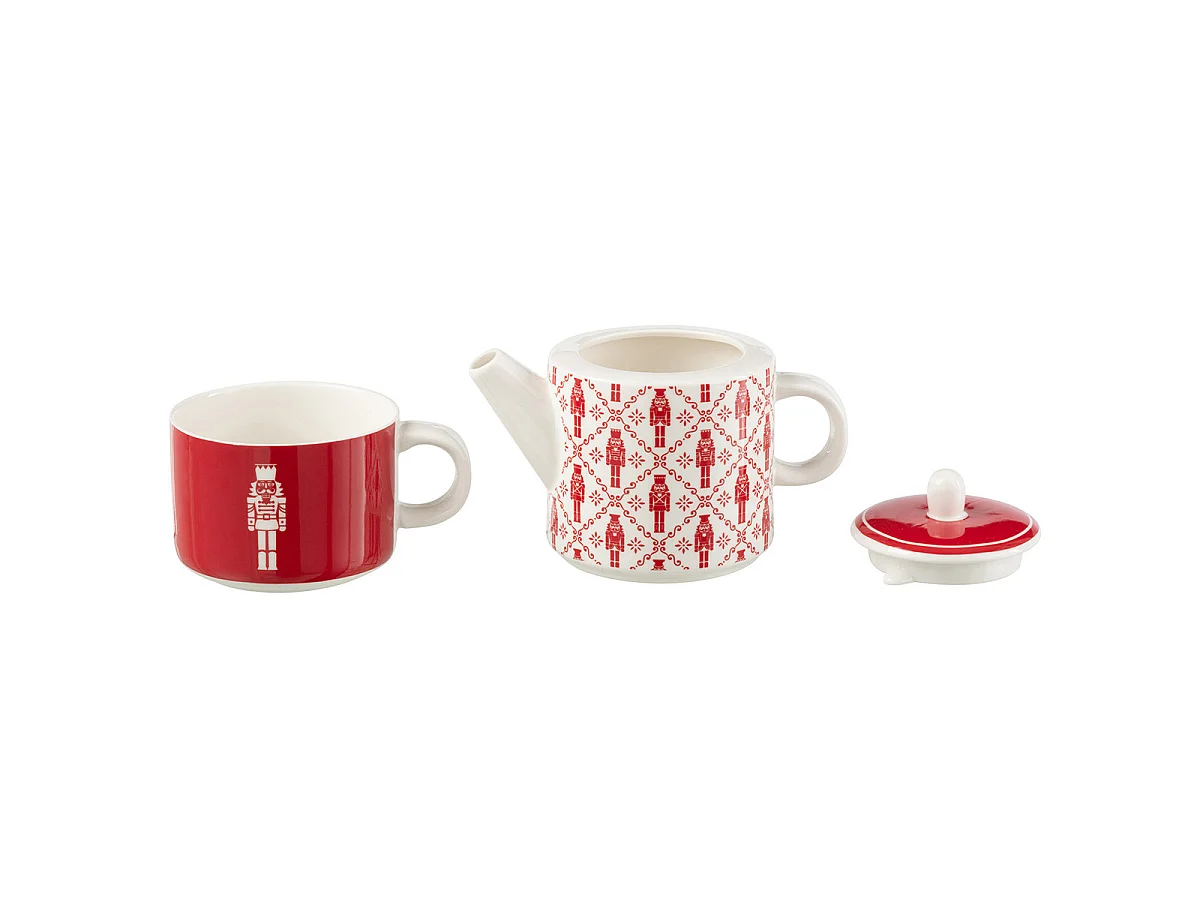 Théière Avec Tasse "Casse-Noisette" 78cl Rouge