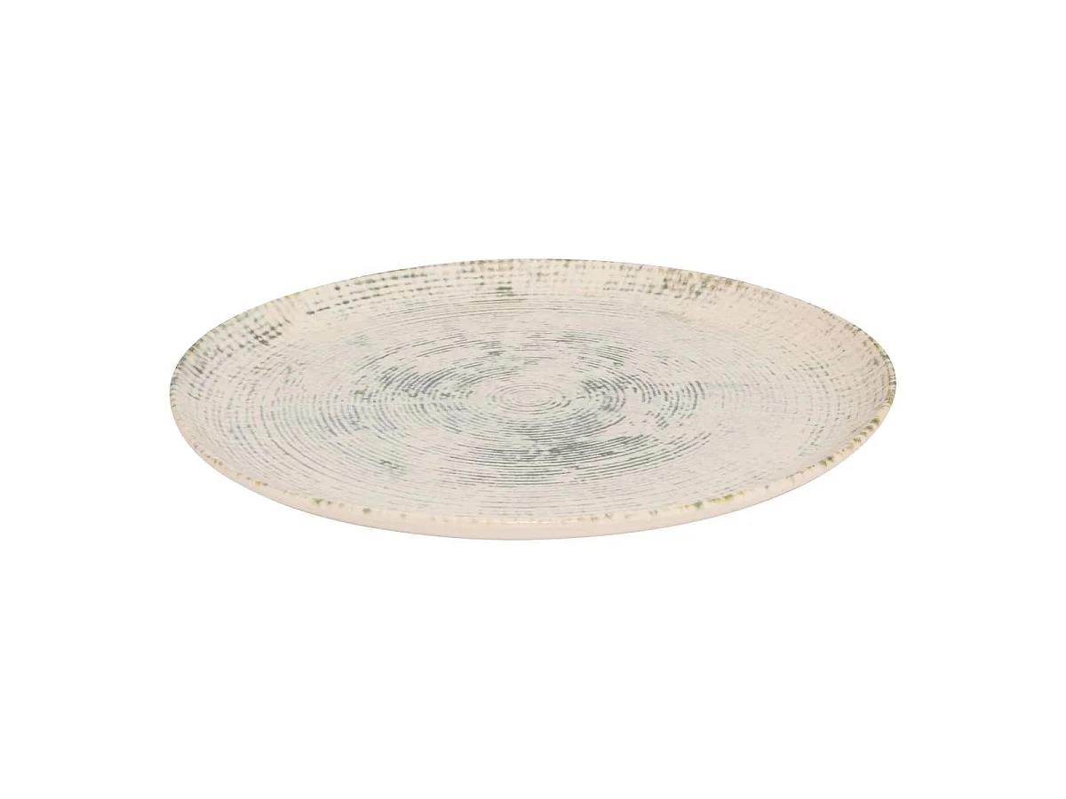 Lot de 6 Assiettes Plates "Ariane" 26cm Vert