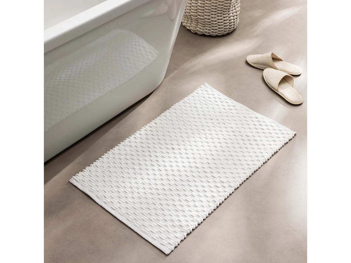 Tapis de Bain Tissé "Lois" 50x80cm Naturel