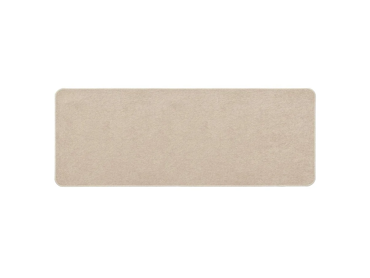 Tapis Tissé Velours "Carpetuni" 45x120cm Naturel