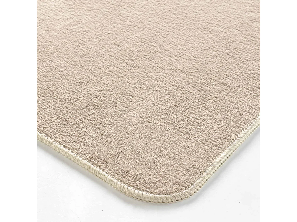 Tapis Tissé Velours "Carpetuni" 45x120cm Naturel