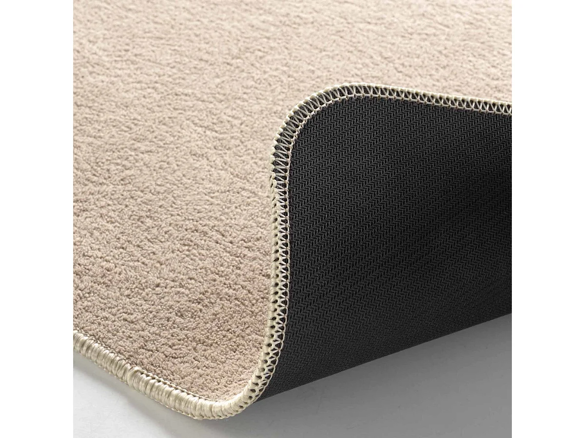 Tapis Tissé Velours "Carpetuni" 45x120cm Naturel