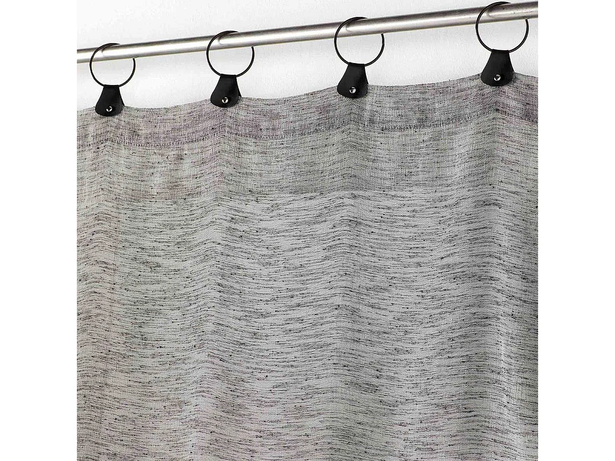 Rideau Voilage à Anneaux "Linka" 140x240cm Anthracite