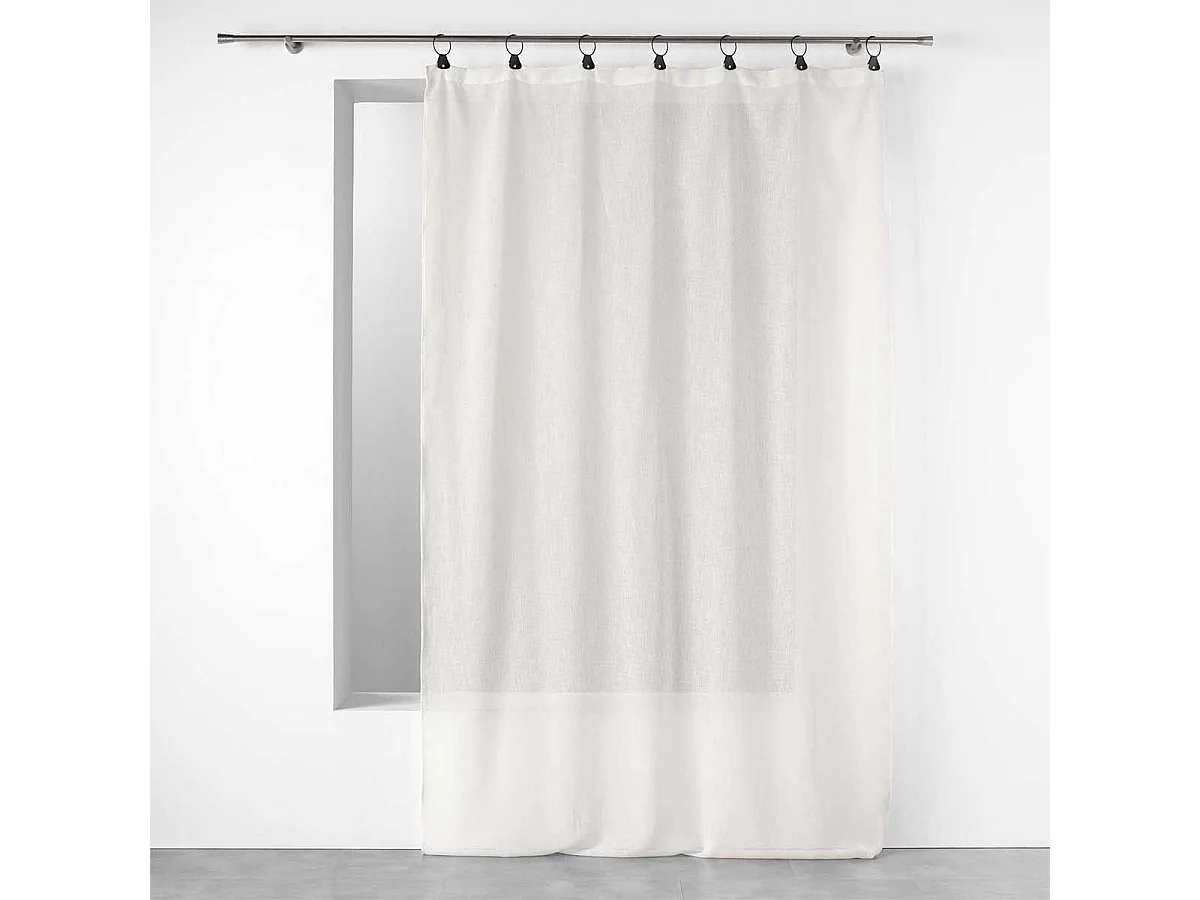 Rideau Voilage à Anneaux "Linka" 140x240cm Blanc