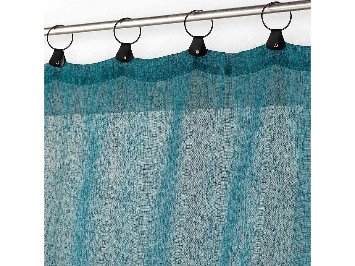 Rideau Voilage à Anneaux "Linka" 140x240cm Bleu