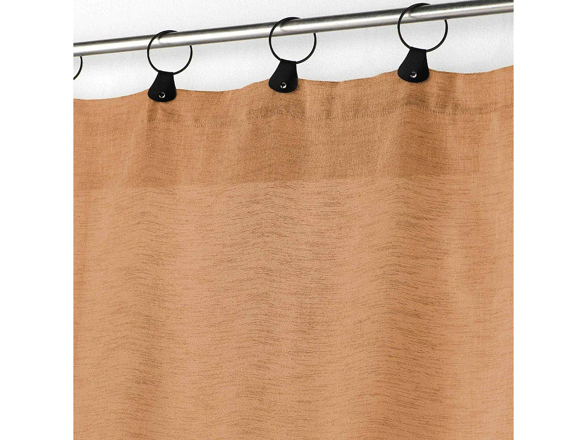 Rideau Voilage à Anneaux "Linka" 140x240cm Camel