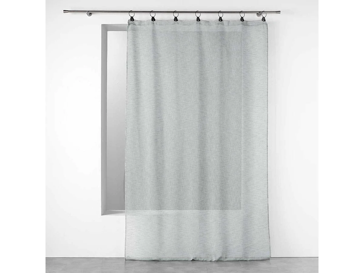 Rideau Voilage à Anneaux "Linka" 140x240cm Gris