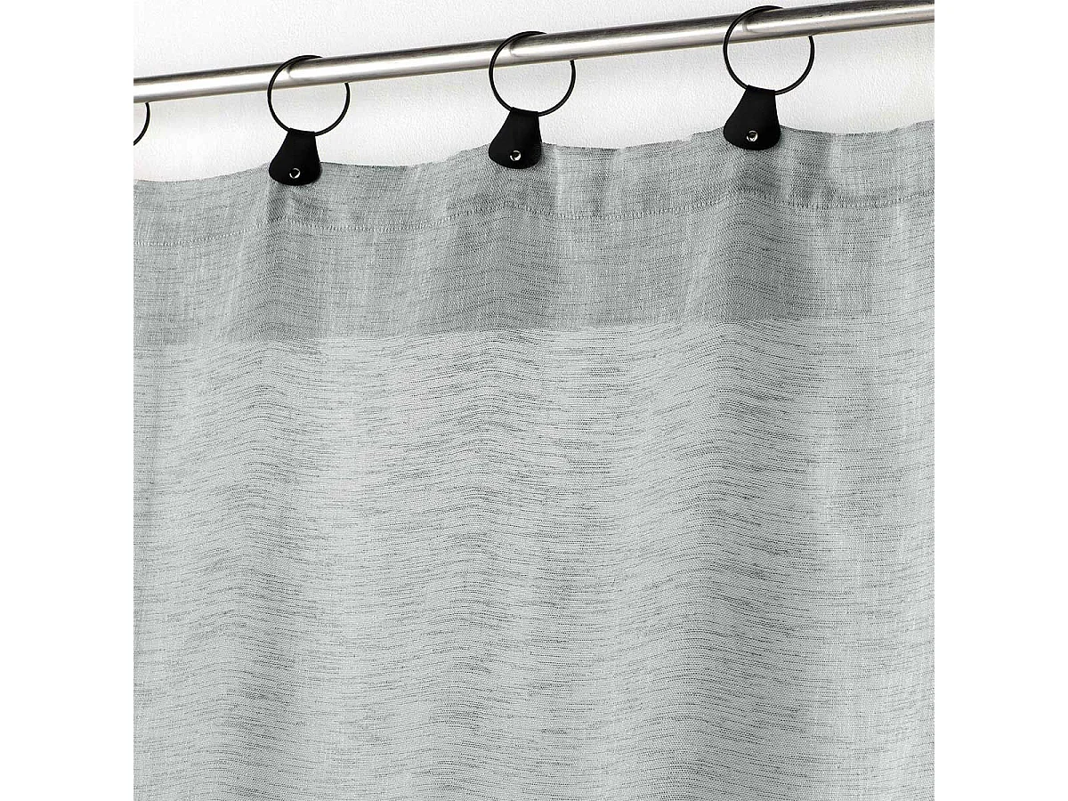 Rideau Voilage à Anneaux "Linka" 140x240cm Gris