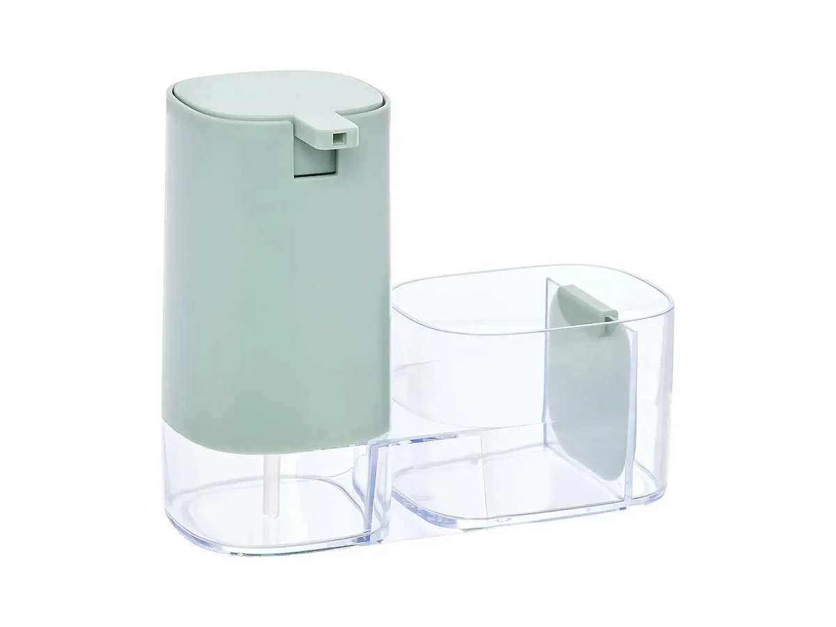 Distributeur de Savon & Organiseur d'Évier "Poly" 19cm Vert