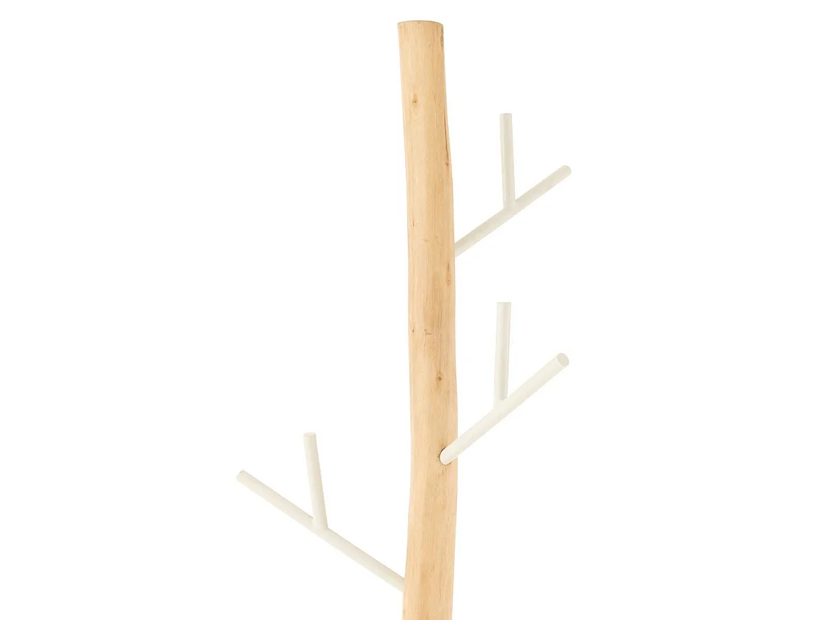 Porte-Manteau en Bois "Bali" 180cm Naturel & Blanc