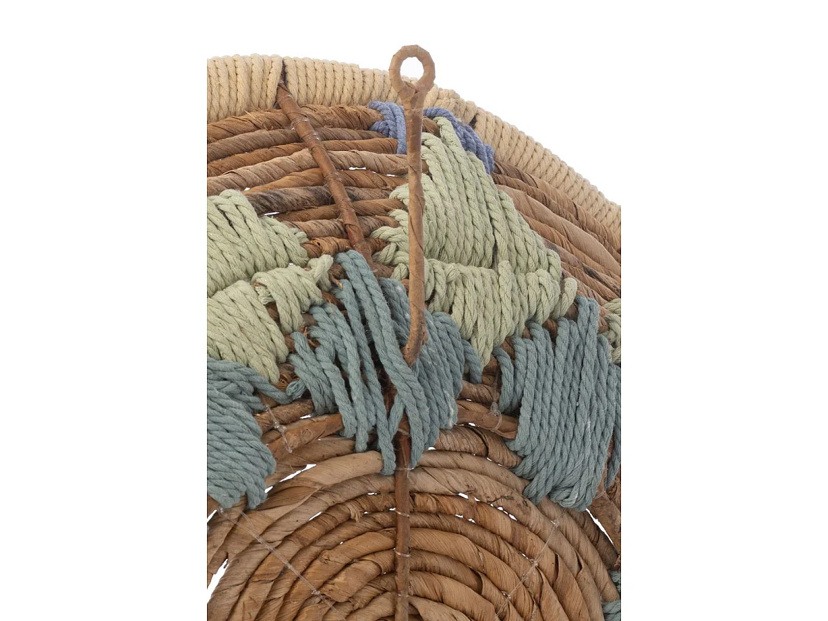 Lot de 3 Déco Murales "Branche Bananier" 76cm Bleu Clair