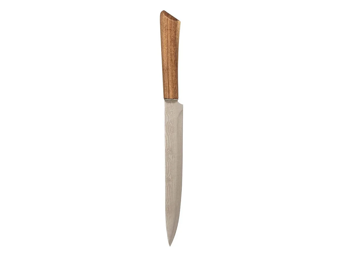 Bloc 5 Couteaux en Bois "Acacia" 36cm Marron