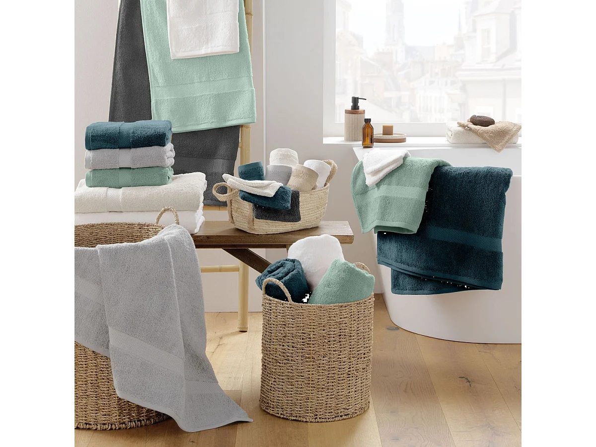 Lot de 2 Gants de Toilette "Elegance" 15x21cm Céladon