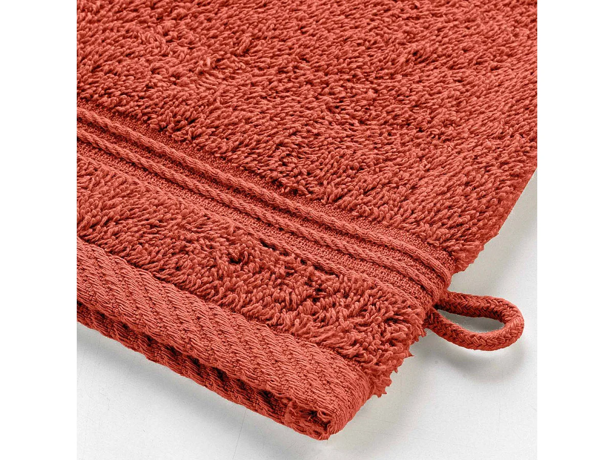 Lot de 2 Gants de Toilette "Tendresse" 15x21cm Rouge