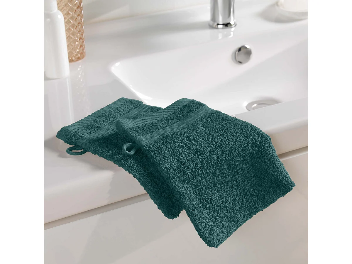 Lot de 2 Gants de Toilette "Tendresse" 15x21cm Orage