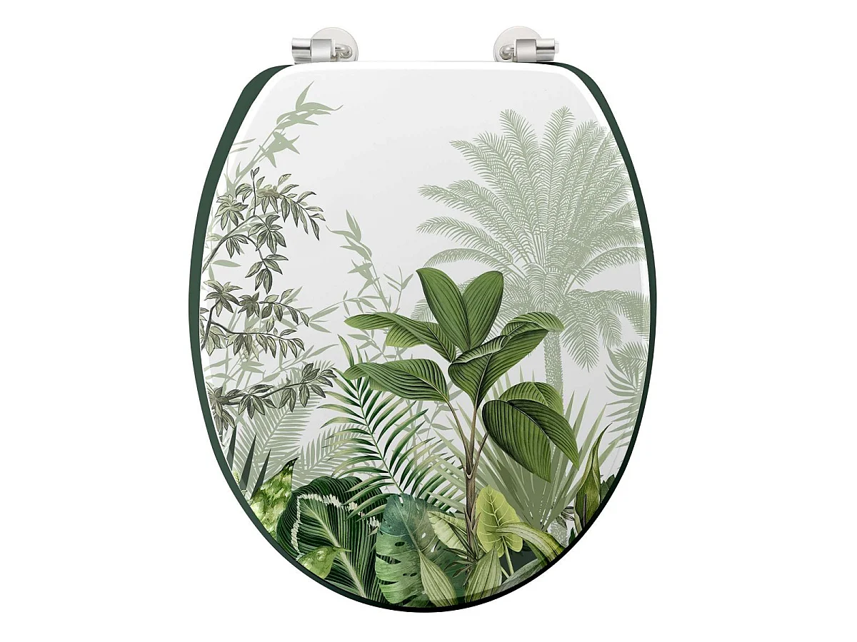 Abattant WC Imprimé Végétal "Vagabonde" 45cm Vert