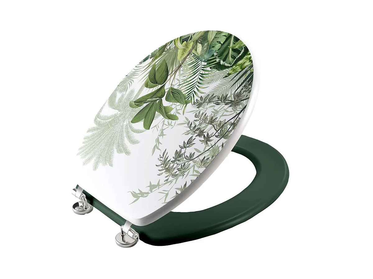 Abattant WC Imprimé Végétal "Vagabonde" 45cm Vert