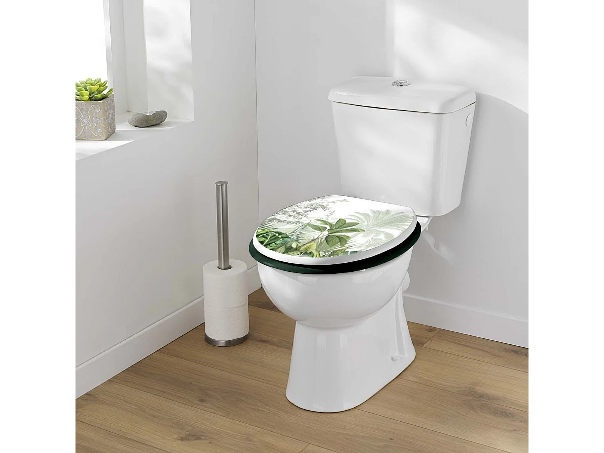 Abattant WC Imprimé Végétal "Vagabonde" 45cm Vert