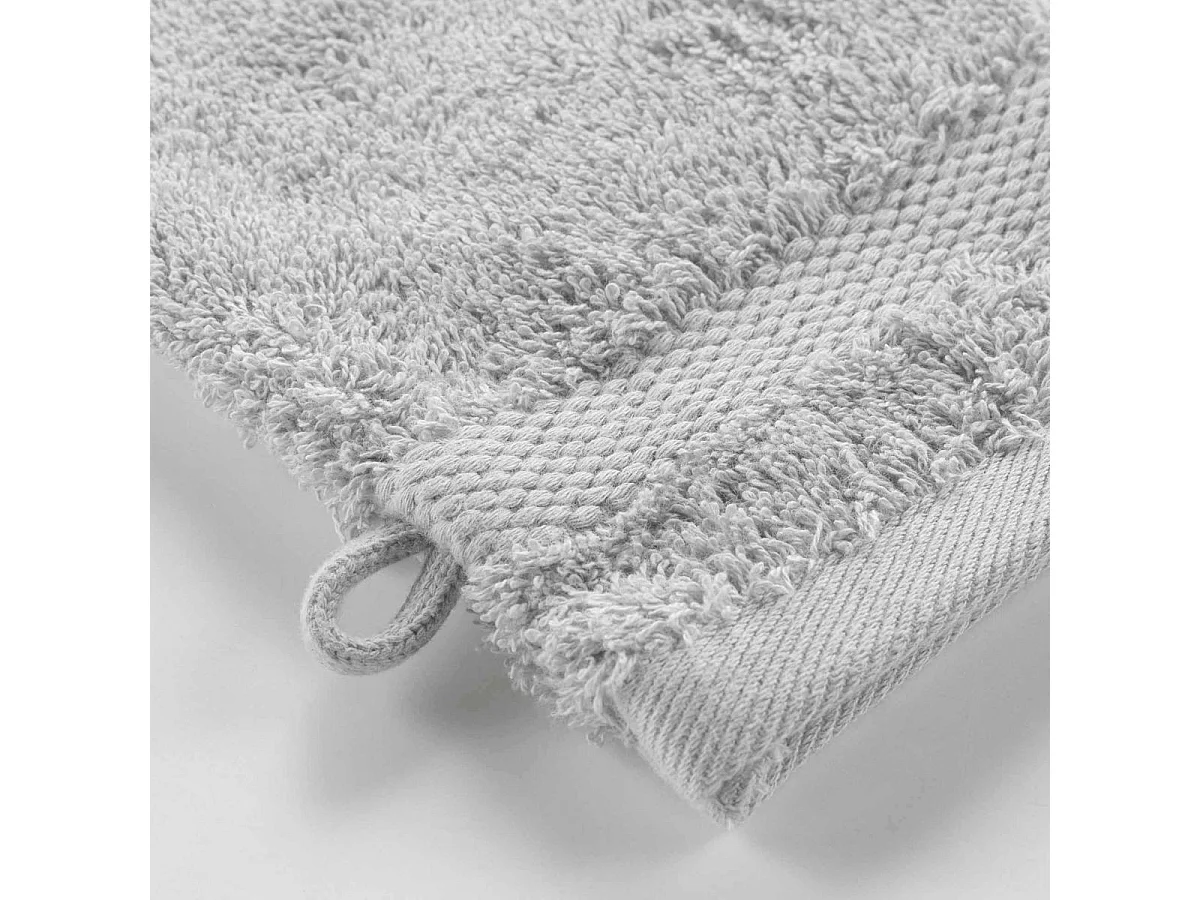 Lot de 2 Gants de Toilette "Elegance" 15x21cm Gris Perle