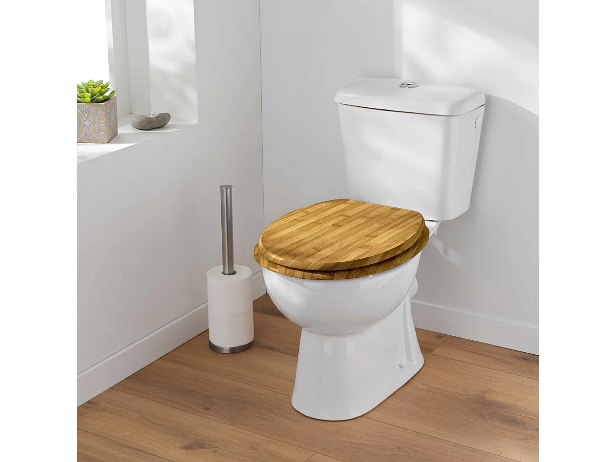 Abattant WC Effet Bambou "Hanoi" 47cm Naturel