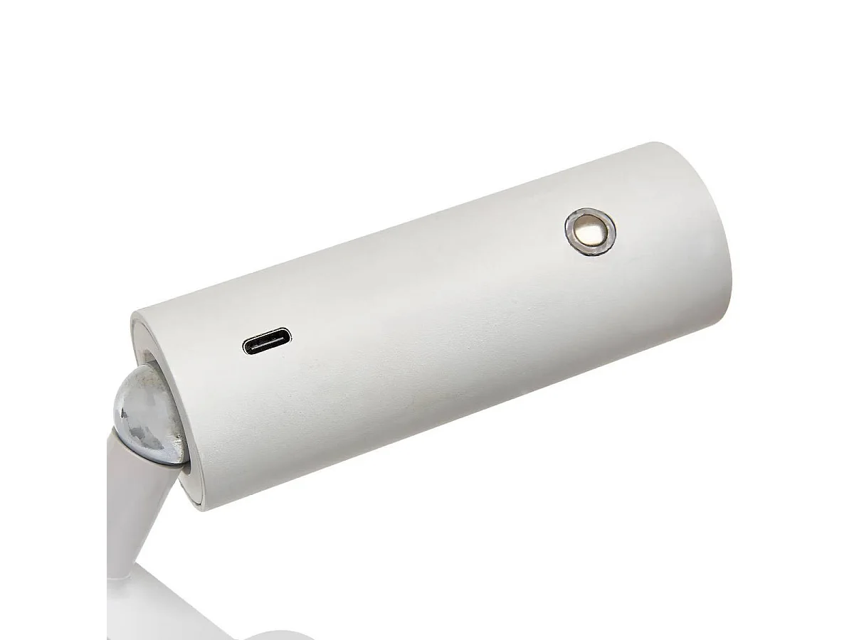 Lampe LED Pince "Sans fil" 20cm Blanc
