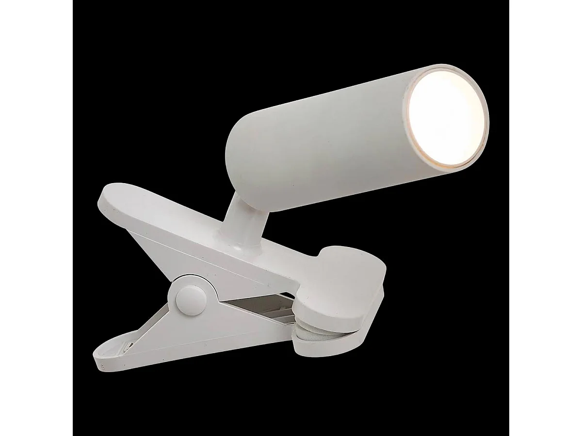 Lampe LED Pince "Sans fil" 20cm Blanc