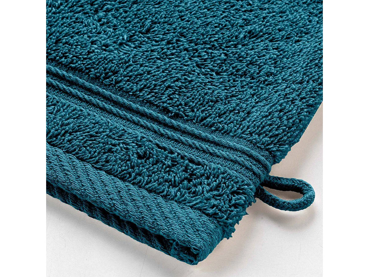Lot de 2 Gants de Toilette "Tendresse" 15x21cm Bleu Indigo
