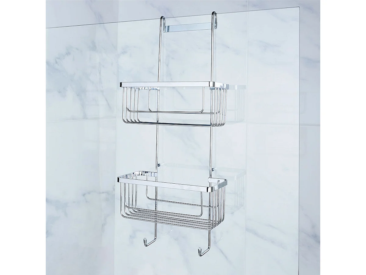 Serviteur de Douche 2 Niveaux "Filaire Premium" 60cm Chrome