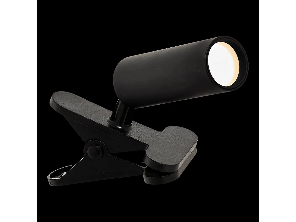 Lampe LED Pince "Sans fil" 20cm Noir