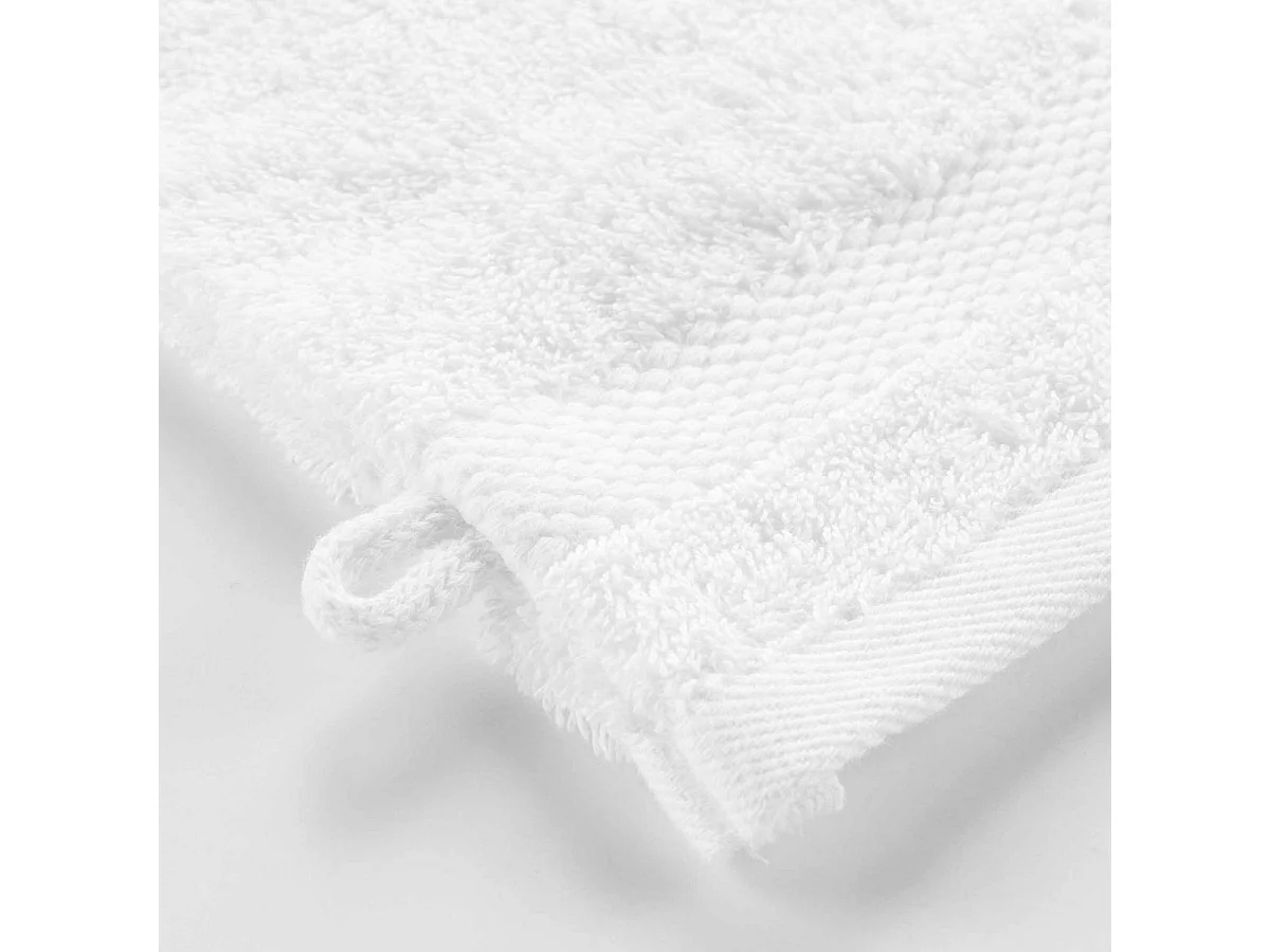 Lot de 2 Gants de Toilette "Elegance" 15x21cm Blanc