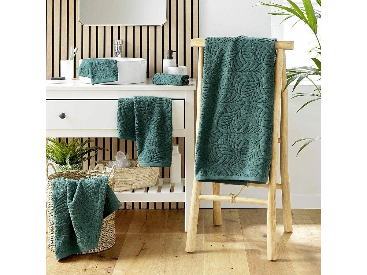 Lot de 2 Gants de Toilette "Madeira" 15x21cm Emeraude