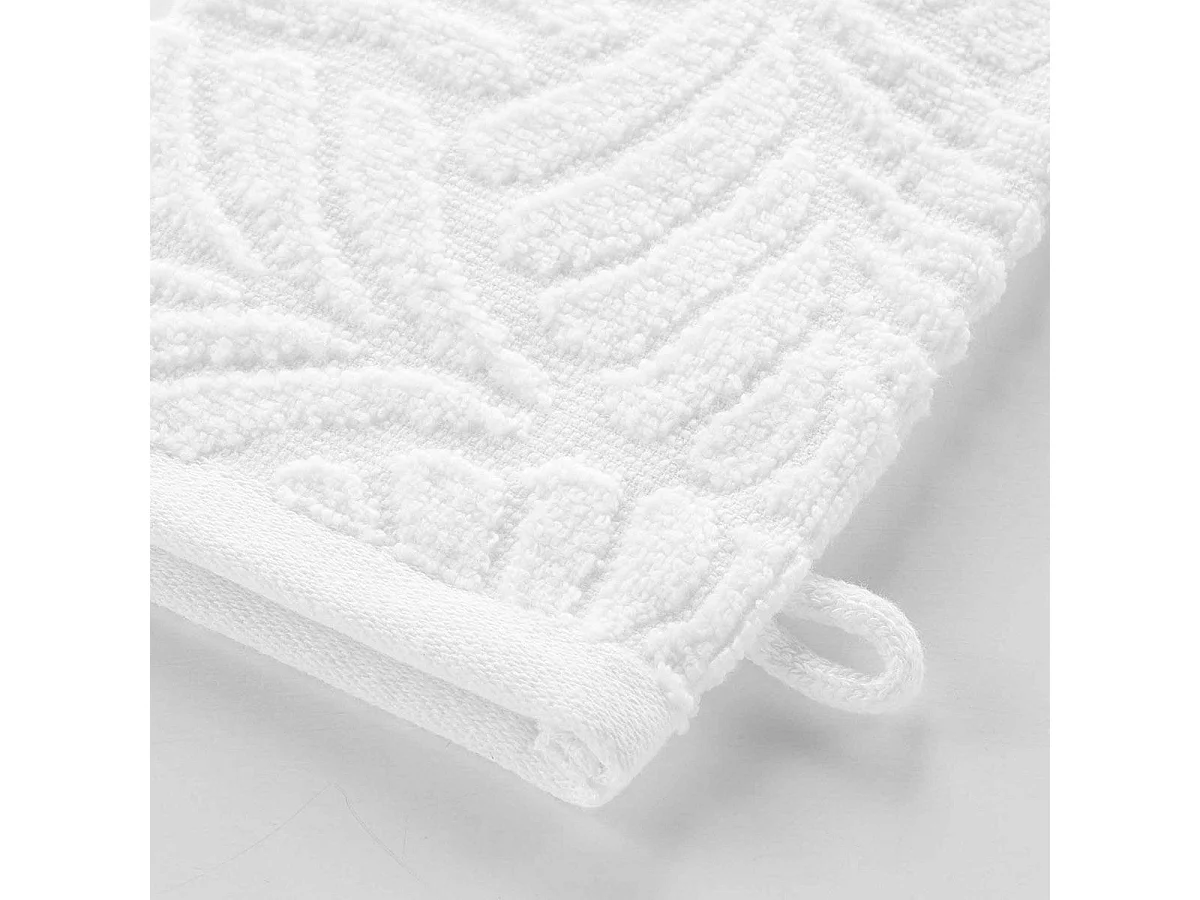Lot de 2 Gants de Toilette "Madeira" 15x21cm Blanc