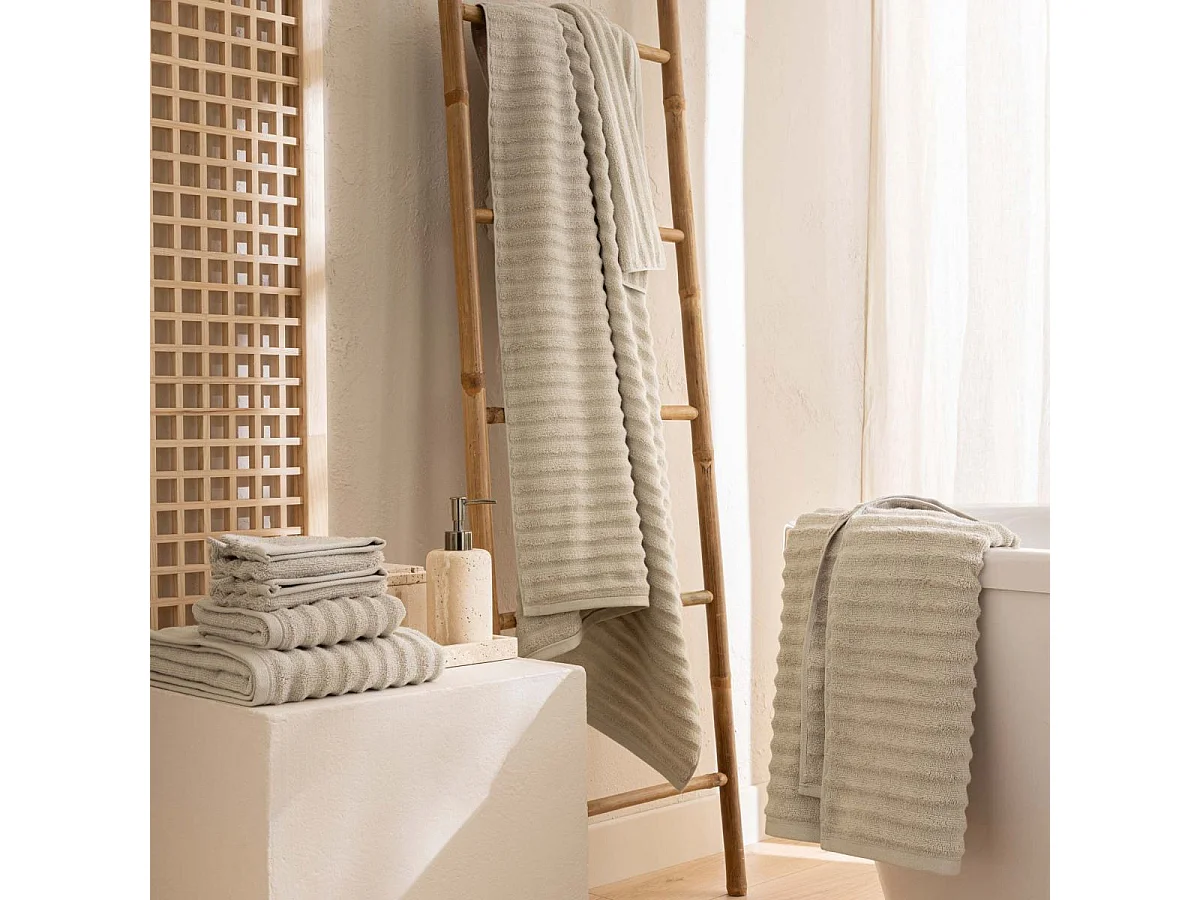 Lot de 2 Gants de Toilette "Maya" 15x21cm Taupe