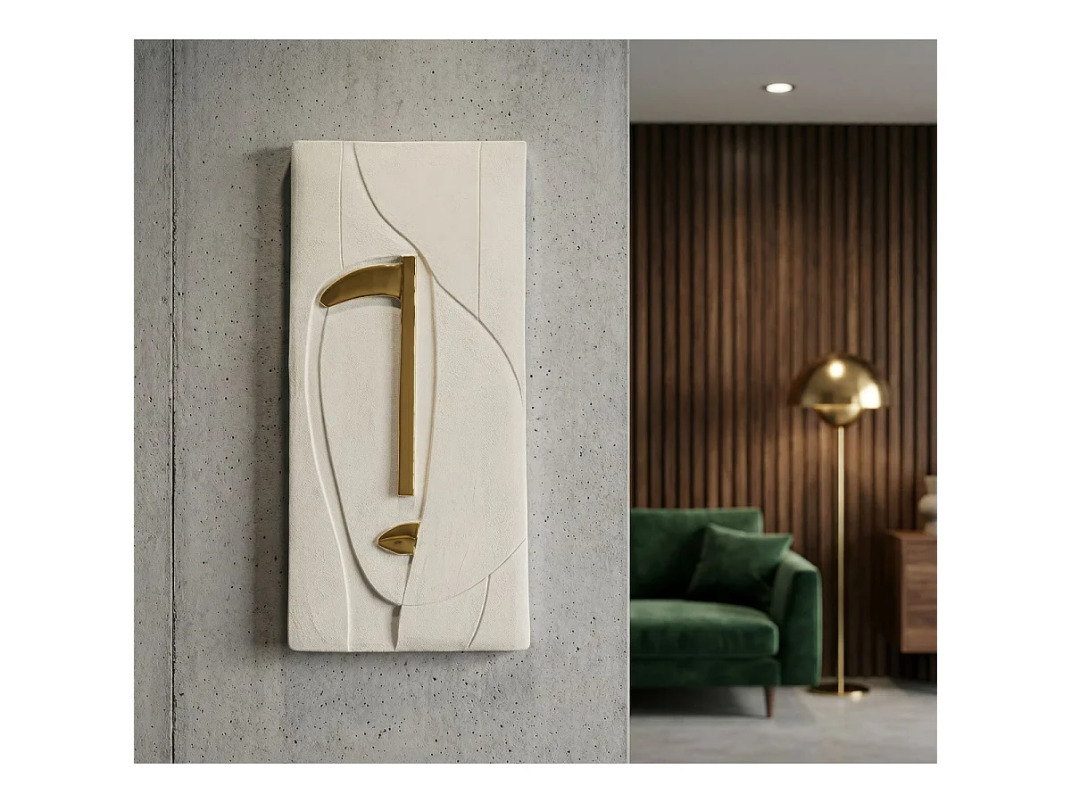 Objet Mural Déco "Nairobi" 49cm Blanc