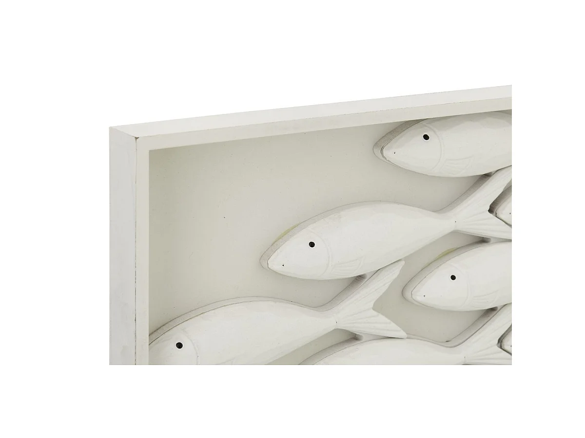 Déco Murale Poisson "Javier" 81cm Blanc