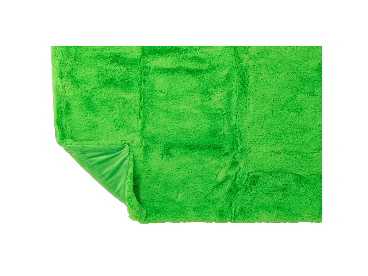 Plaid Imitation Fourrure "Cutie" 130x180cm Vert Fluo