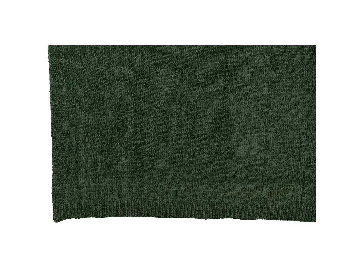 Plaid Uni Chenille "Bradly" 130x170cm Vert Foncé