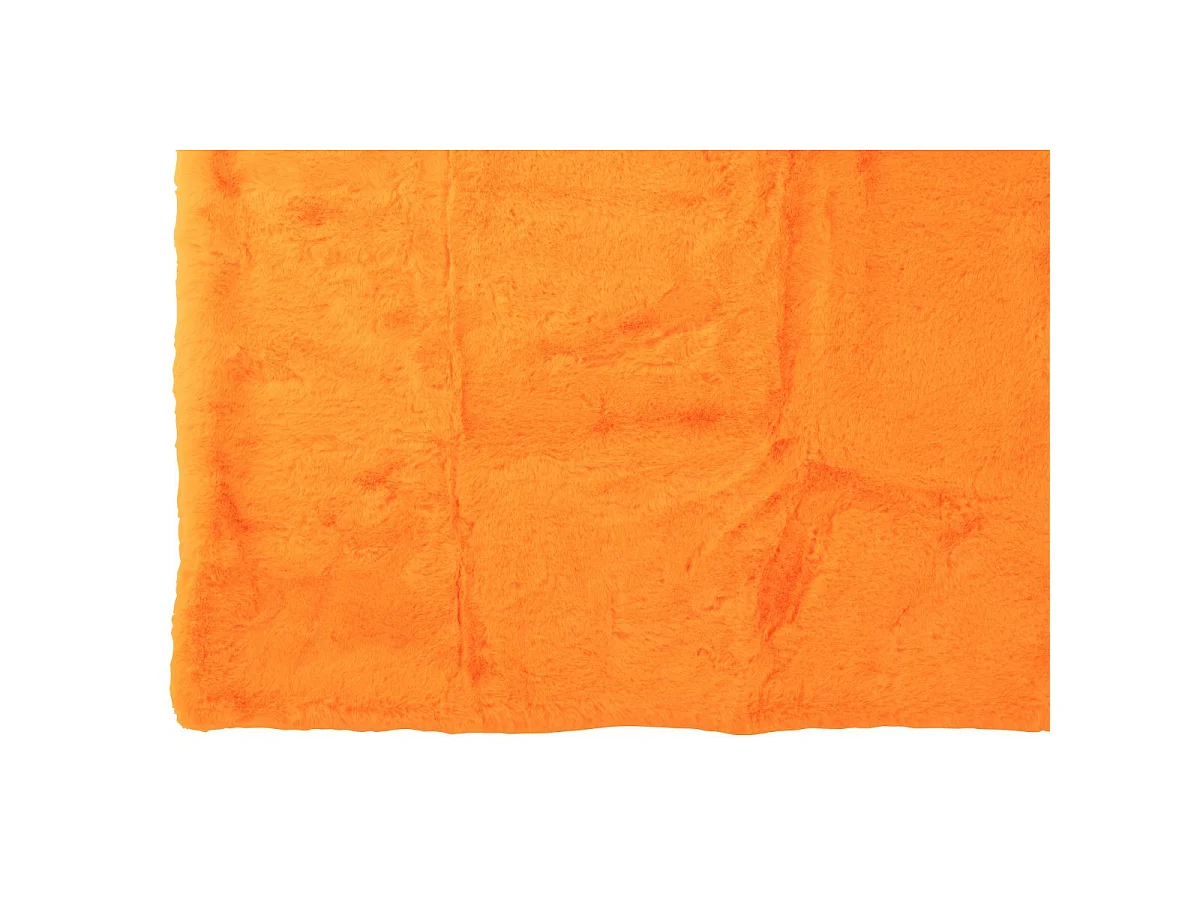 Plaid Imitation Fourrure "Cutie" 130x180cm Orange Fluo
