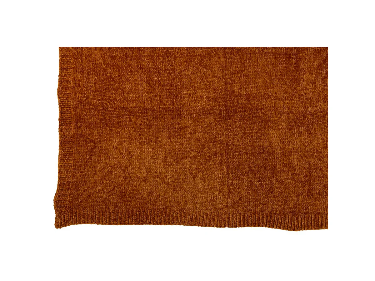 Plaid Uni Chenille "Bradly" 130x170cm Rouille